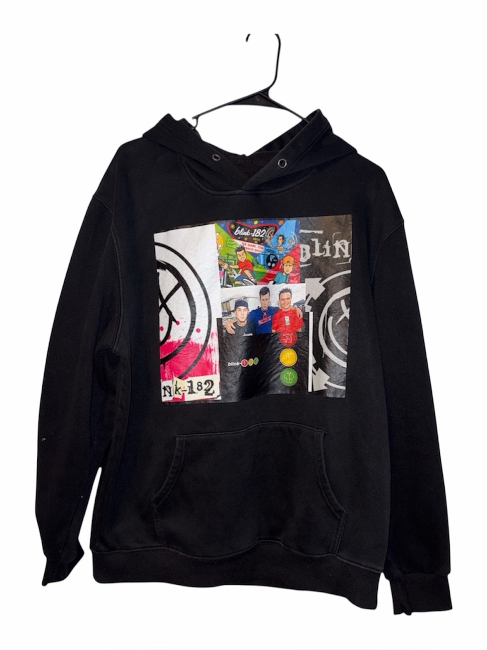 Blink-182 Collage Style Graphic Hoodie Size XL